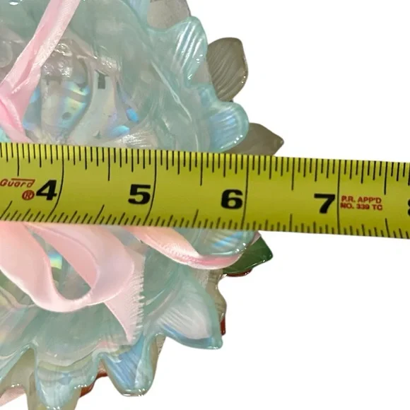 AKCAM Floral Shaped Iridescent Turkish Glass Bowls Assorted Colors (4). NEW! - Picture 6 of 7